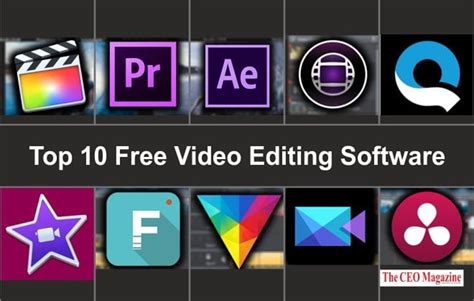free video editing software list.